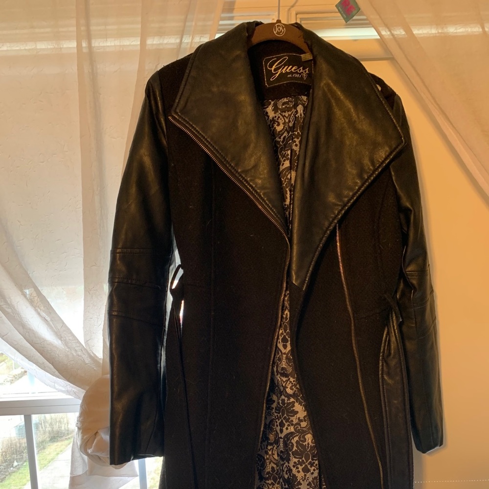 Long leather coat
